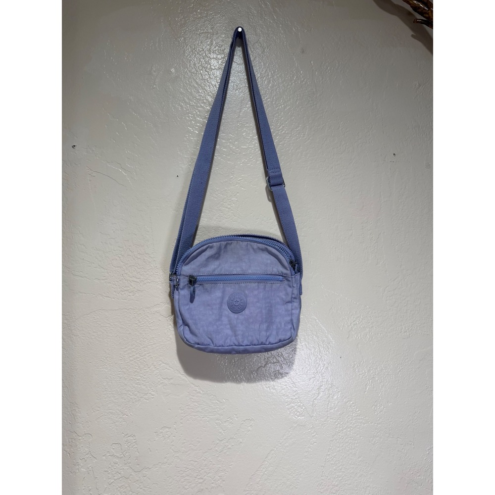Kipling Periwinkle Blue Nylon Crossbody Bag Small Messenger Travel Purse